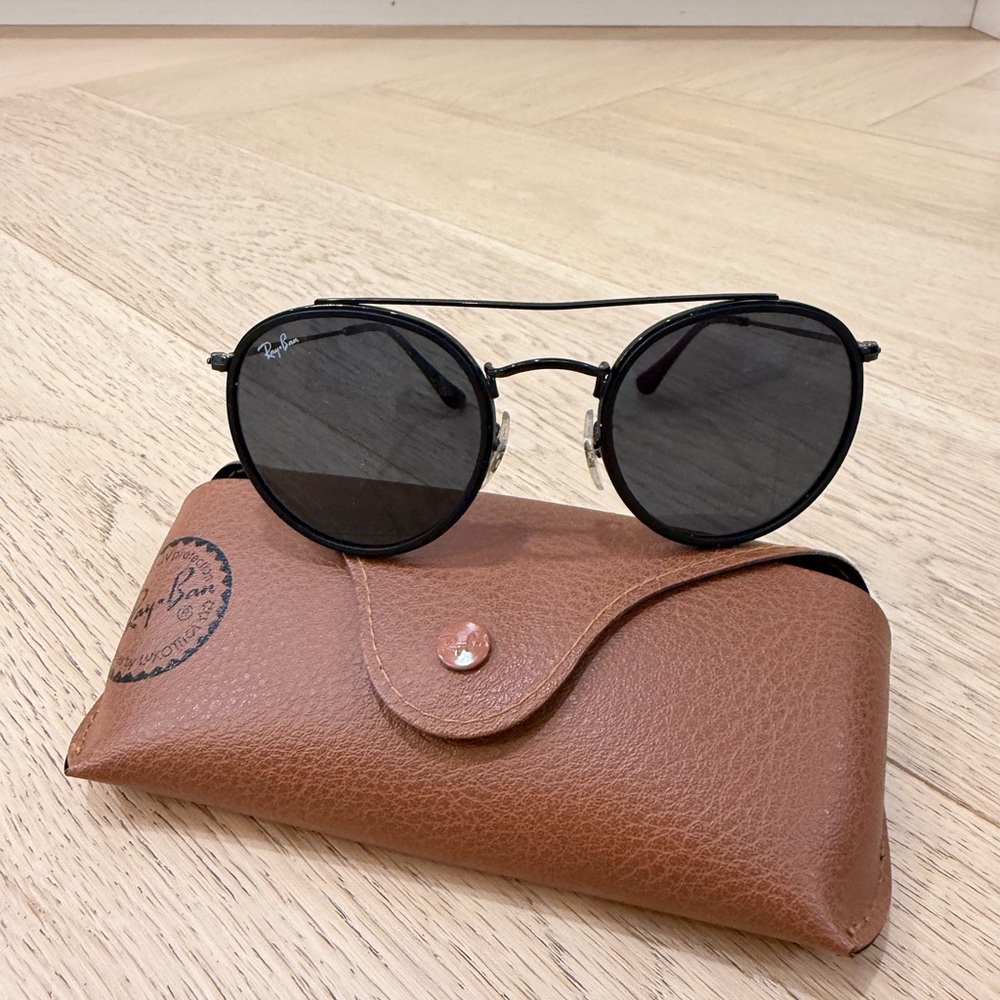 Ray-Ban Black Double Bridge Sunglasses (RB3647)